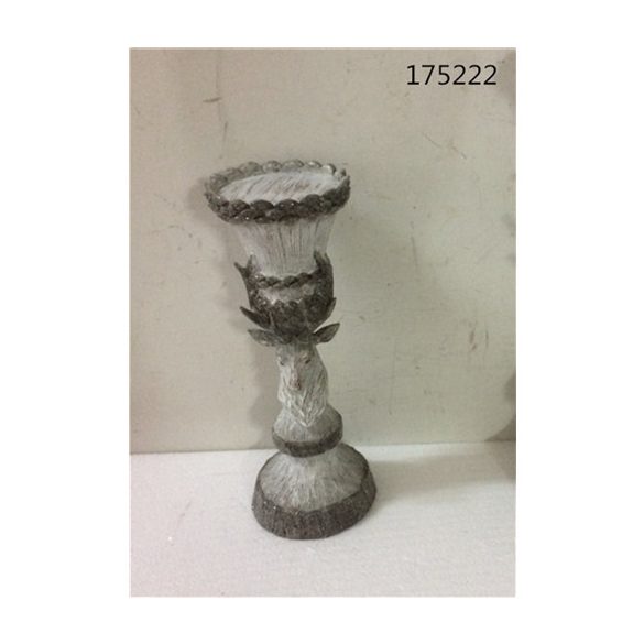 Szarvasos gyertyatartó 12x12x31cm