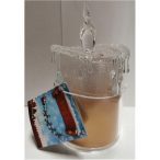 Akril gyertya LED-es 8x8x14cm - Rosegold