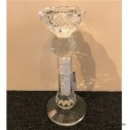 Gyertyatartó kristály kerekített felső rész - 17cm