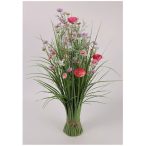 Padló virág csokor 70cm - Rózsaszín, fehér, lila