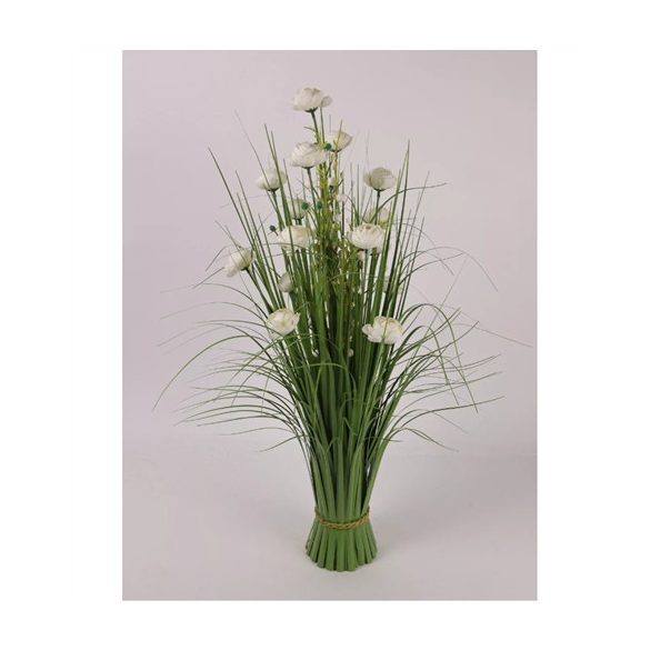 Padló virág csokor 70cm - Fehér