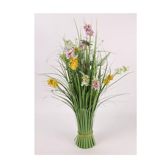 Padló virág csokor 70cm - Rózsaszín, sárga, fehér