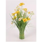 Padló virág csokor 60cm - Sárga