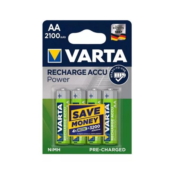 Tölthető ceruza elem VARTA 2100mAh, 1.2V AA S/4