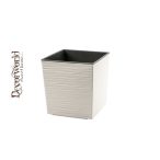 Kaspó műa magas Fienzja bordázott 25x25cm M25 krém