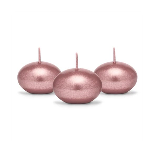 Úszó gyertya 4cm - Rosegold S/50