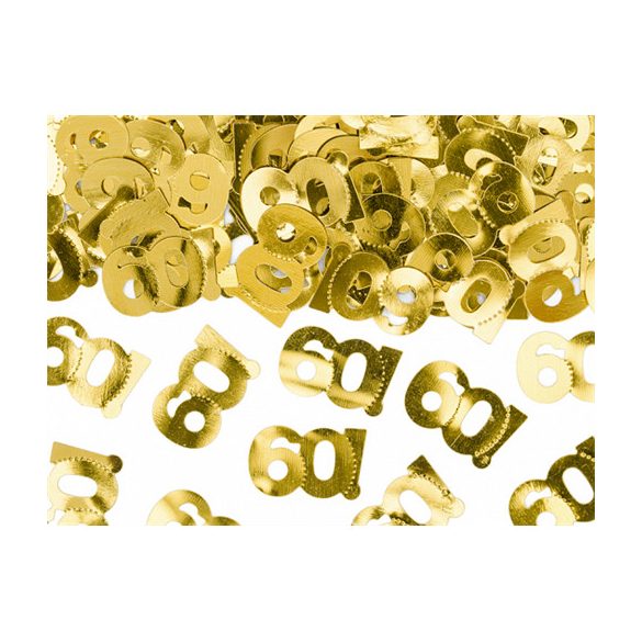 Konfetti metál számos 60-as - Arany