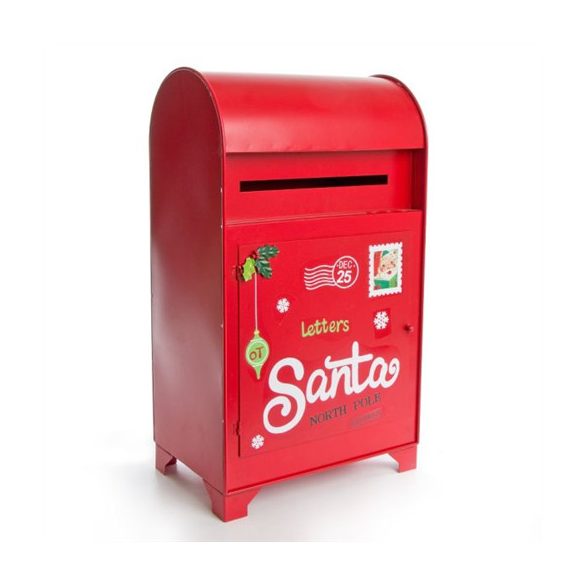 Postaláda mikulásnak fém álló 34x21x16,5 cm