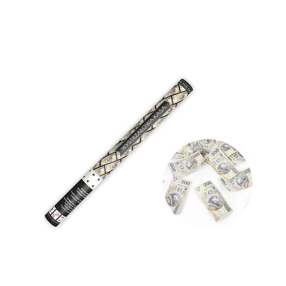 Konfetti ágyú bankjegyekkel papír 60cm