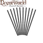 Szívószál papír 19,5cm - Fekete-fehér pöttyös S/10