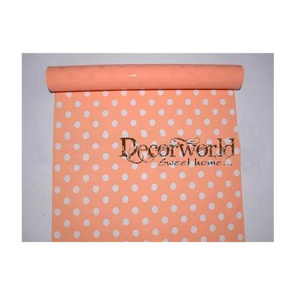 Celofán tekercs pöttyös barack 50cm/10m