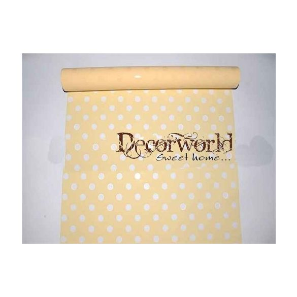 Celofán tekercs pöttyös krém 50cm/10m