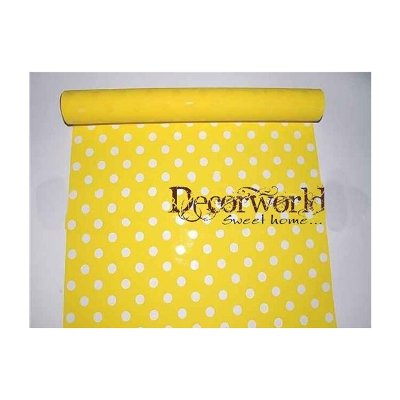 Celofán tekercs pöttyös citrom 50cm/10m