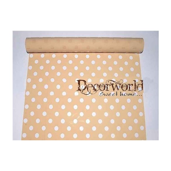 Celofán tekercs pöttyös bézs 50cm/10m