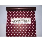 Celofán tekercs pöttyös bordó 50cm/10m