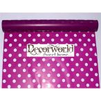 Celofán tekercs pöttyös ciklámen 50cm/10m