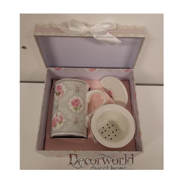 Bögre A-93789 teaszűrővel kerámia