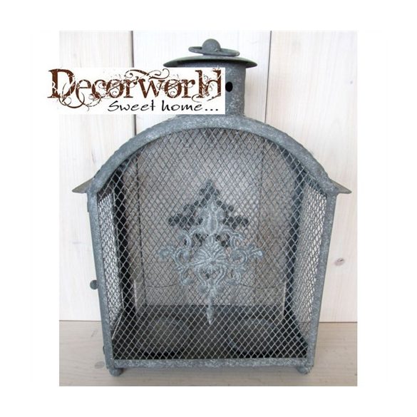 Fém gyertyatartó 28,5x12,3x39,5cm szürke