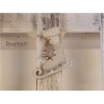 Fa korcsolya csengős fehér 12x13 cm