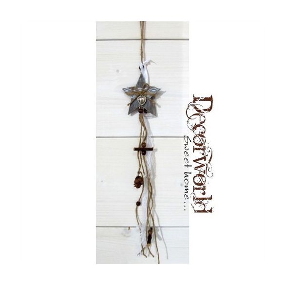 Csillagos függő csengővel szürke