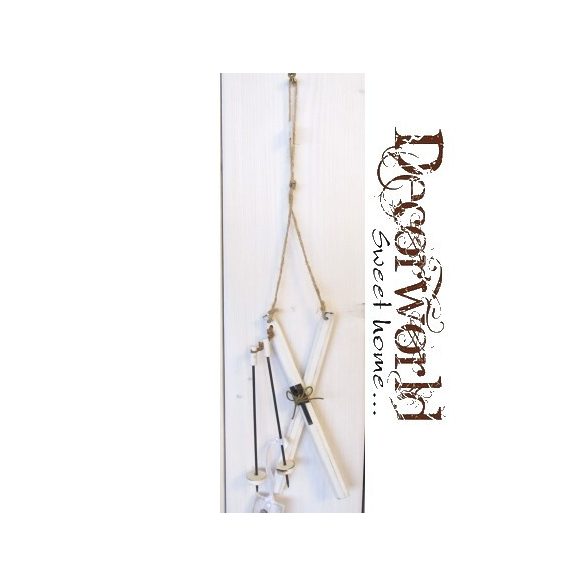 Síléc + bot fehér akasztós 19x7,5cm