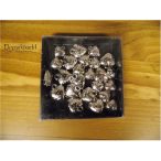   Fém szív akasztós ezüst rózsás "Love" felirat 2cm S/24