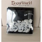   Fém szív akasztós fehér rózsás "Love" felirat 2cm S/24