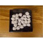 Fém szív fehér natúr 3D 1,5cm S/24