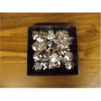 Fém szív francia/növény mintás 2cm S/24