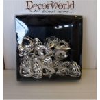 Fém szív lyukas akasztós ezüst 2cm S/24