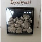 Fém szív akasztós ezüst 2cm S/24