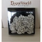 Fém szív akasztós fehér 2cm S/24