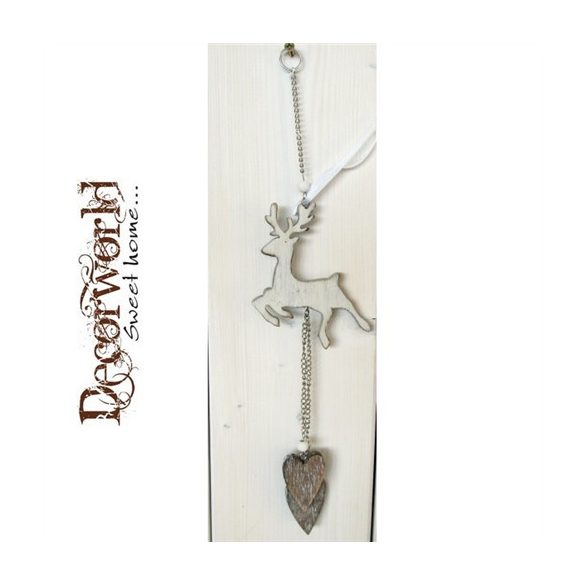 Fa akasztós szarvas szívvel