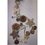Téli girland toboz/csillag/szarvas 76cm