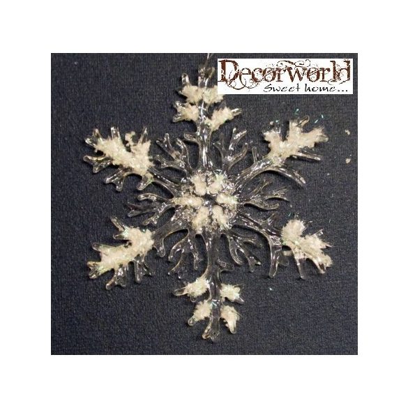 Akril hópehely flokkolt 12cm