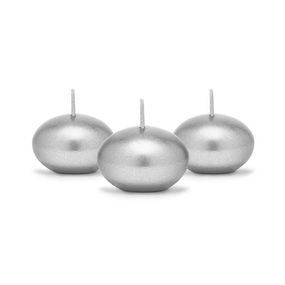 Úszó gyertya 4cm - Ezüst S/50