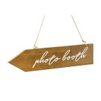   Fa irányjelző tábla "photo booth" felirattal 36x7,5cm