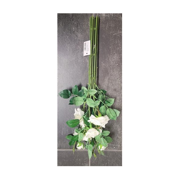 Kötegelt rózsa csokor - Fehér