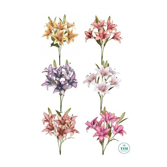 Liliom bokros 3ág 60cm