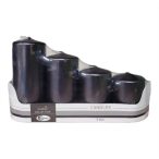   Adventi gyertya 4 db-os emelkedő méretek 70,80,100,120/50 mm - Metál antracit