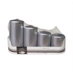   Adventi gyertya 4 db-os emelkedő méretek 70,80,100,120/50 mm - Metál ezüst