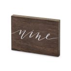 Asztalszám fa 2x18x12,5cm - Nine (9)