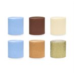   Krepp papír 6 darabos készlet 5 cm x 10 m S/6  - Kék/barna
