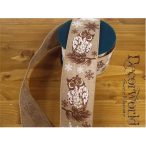 Dekorációs szalag baglyos 6cm x 10m