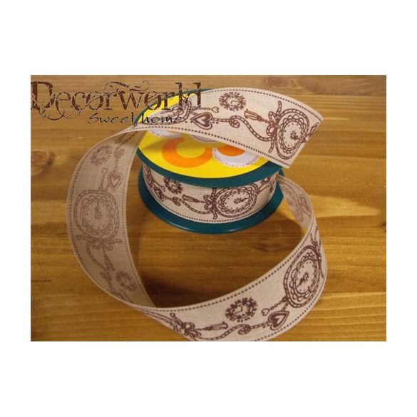 Textil szalag órás barna 4cm x 10m