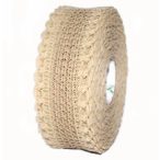 Dekor szalag hálós, csipkés 40mm x 10m - Natúr