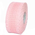 Dekor szalag hálós, csipkés 40mm x 10m - Rózsaszín