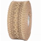 Dekor szalag hálós, csipkés 45mm x 10m - Natúr