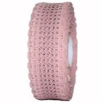   Dekor szalag hálós, csipkés 40mm x 10m - Vintage rózsaszín