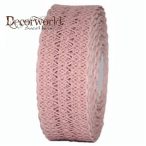 Textil szalag Horgolt csipke vintage 40mm/10m mályva